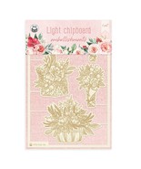 P13 Die-Cut Chipboard Embellishments 4&quot;X6&quot; 6/Pkg- 01 P13FLO44 - €8,43 EUR