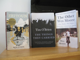 A LOT OF 3 BOOKS - The Things They Carried , The Other Wes Moore and Zeitoun - £12.27 GBP