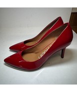 Calvin Klein Womens 9 M Lipstick Red Pointed Toe Pump High Heels NEW HF4 - $925.72 MXN
