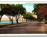 Lake Calhoun Boulevard Street View Minneapolis Minnesota MN WB Postcard W6 - $2.92