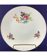 Vintage Large Porcelain Plate Floral Gold Rim Platter German Democratic ... - £37.82 GBP