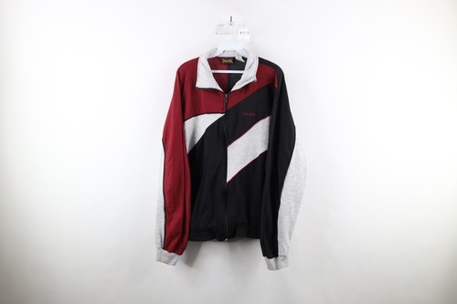 Vtg 90s Spalding Mens Large Distressed Spell Out Full Zip Track Tennis J... - $39.55