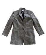 Nordstrom Womens Petite Black Gray Wool-Blend Blazer Size 10P - $15.93