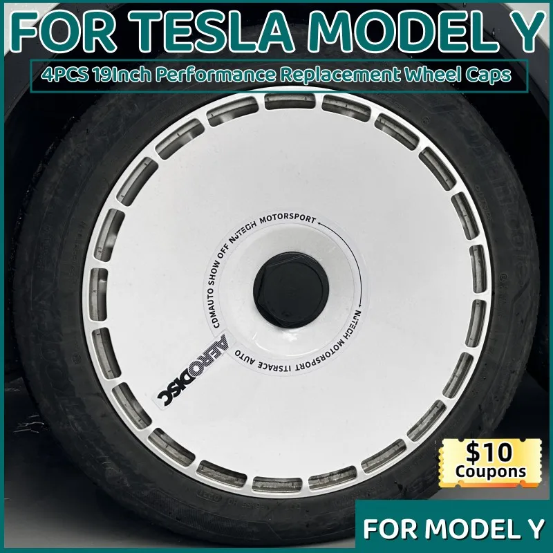 4PCS 19Inch Wheel Hubcap Hight Performance Replacement Hub Cap For Tesla Model Y - £139.07 GBP+