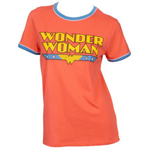 Wonder Woman Classic Logo Ringer T-Shirt Red - £27.34 GBP+