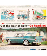 1958 Rambler Rebel V8 Advertisement Willard Mullin Baseball Automobilia ... - $41.13 CAD