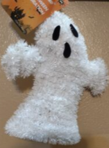 Halloween black &amp; white ghost face hanging decoration  6 inches by 6 in. - £4.65 GBP