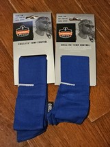 Chill-Its 6700CT Evaporative Cooling Bandana Blue Lot Of 2 Ergodyne Work... - $244.42 MXN