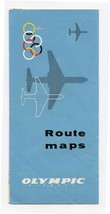 Olympic Airways Route Maps 1960 - £30.56 GBP