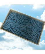 144 Mini Blue ClothesPins for Crafts Colored Wooden Small 1” Pins Baby S... - $10.81 CAD