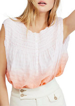 Women&#39;s Free People Little Bit Of Something Ombre Blouse Pink Combo  Sz ... - £11.44 GBP+