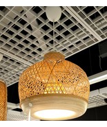 Ikea Misterhult Pendant Lamp Bamboo 18 &quot; Modern Light Fixture New - £107.75 GBP