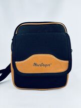 Vintage MacGregor Padded Camera Bag Case Carry Strap - Black Brown Adjus... - $12.88