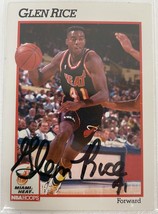 Glen Rice Signed Autographed 1991 Hoops Basketball Card - Miami Heat - £15.66 GBP