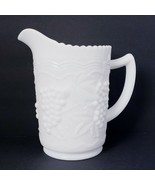 Vintage Imperial Glass Grape Pattern White Milk Glass 16 oz. Pitcher - $19.80