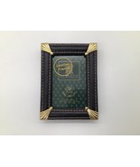 Picture Frame Leather FRAME for picture 3&quot; x 2” Black,Gold - $14.91 CAD