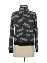 Victoria’s Secret Half Zip Graphic Track Jacket Pullover Sweatshirt Pock... - $29.69