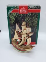 Columbus Santa Maria Christmas Tree Ornament 1992 Hallmark Keepsake - £7.91 GBP