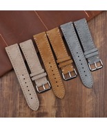  Genuine Leather Watch Band Strap with Soft Suede and Stitching Detail(wb1) - £17.26 GBP+