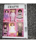 McCall&#39;s Crafts Pattern M6005 18&quot; Doll Clothes New/Uncut - $179.51 MXN