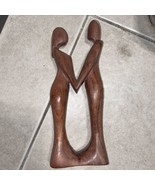 BELIZE Unique ROSE WOOD   Man, Facing Woman, 2-Sided  Signed￼ - £19.47 GBP