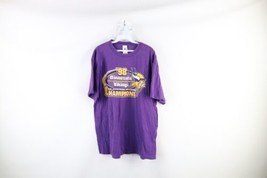 Vintage 90s Mens XL Faded Spell Out Minnesota Vikings Football T-Shirt Purple - £31.69 GBP