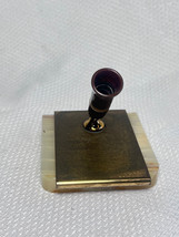 Vtg Sheaffer's Pen Stand Marble Base Desktop Writing Implement Holder - £23.93 GBP