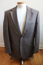 Alan Flusser 40R Brown Houndstooth 100% Lambswool Two-Button Sport Coat ... - $35.83