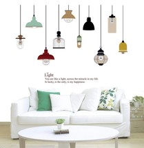 Vinyl Hanging Decor Light Lamps With Quote Self Adhesive Wall Sticker - £8.28 GBP+