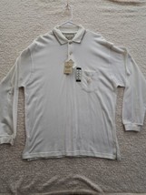 Mens Bugle Boy Long Sleeve Polo Shirt Size Medium White New - $18.33