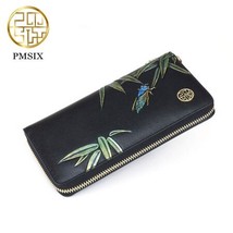 Fashion Embossed Cow Leather Women Wallets Ladies Vintage Clutch Bag Coin Purse  - £44.92 GBP
