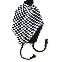 Black &amp; White Check Design Ski Pom Pom Hat - $17.82