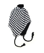 Black &amp; White Check Design Ski Pom Pom Hat - $17.82