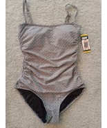 Womens DKNY One Piece Swimsuit Black/White Print Size M, UPF Protect D12... - $309.99 MXN