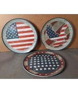 Citrus Grove Melamine Round Salad Desert Plates 7&#39;&#39; America Stars Eagle ... - $18.50