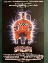 Original Vintage Wes Craven&#39;s Shocker Movie Promotional Poster 1989 11&quot; ... - $10.53 CAD
