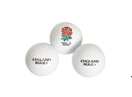 3 ENGLAND RUGBY CRESTED GOLF BALLS. LOOSE. - $16.92