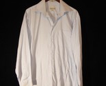 Pronto Uomo 80&#39;s 2 Ply Long Sleeve Button Front Shirt Blue Men 16 1/2 x ... - $14.80