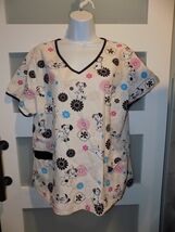 Disney Beige 101 Dalmation SS 3 Pocket Scrub Shirt Size L Women&#39;s - €17,04 EUR