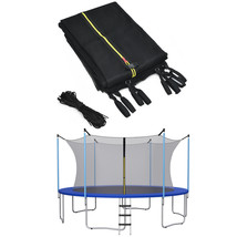 Giantex 14&#39; Trampoline Replacement Safety Enclosure Net Weather-Resistant - £68.17 GBP