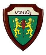 O&#39;Reilly Irish Coat of Arms Shield Plaque - Rosewood Finish - $799.06 MXN