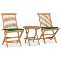  Patio Dining Set Set of 2 Teak Wood Teak Wood, Polyester Small - €259,55 EUR