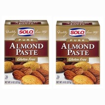 2 PACKS Of Solo Premium  Almond Paste Gluten Free , 8-Ounce Packages - £11.00 GBP