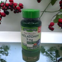 Melatonin, Natural Berry, 5 mg, 90 Fast Dissolve Tablets Exp 04/2024 - $9.89