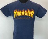 Vintage 1990s Thrasher Magazine T Shirt size M Blue Skateboarding Skater S5 - $24.95