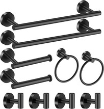 Bathroom Hardware Set Matte Black, 10 Pieces Bathroom Accessories Set Includes - $76.98