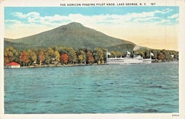 Lake George New York~The Horicon Steamer Passing Pilot Knob~Postcard - £5.77 GBP