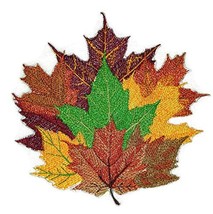 Fall at Its Best Unique Portraits [ Maple Leaves ] Embroidered Iron on/Sew Patch - £13.36 GBP