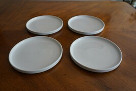 Lot of 4x White Signed &quot; Bauhaus&quot; Rimmed Salad Plates 7.6&quot; Isamu Kenmoch... - $60.00