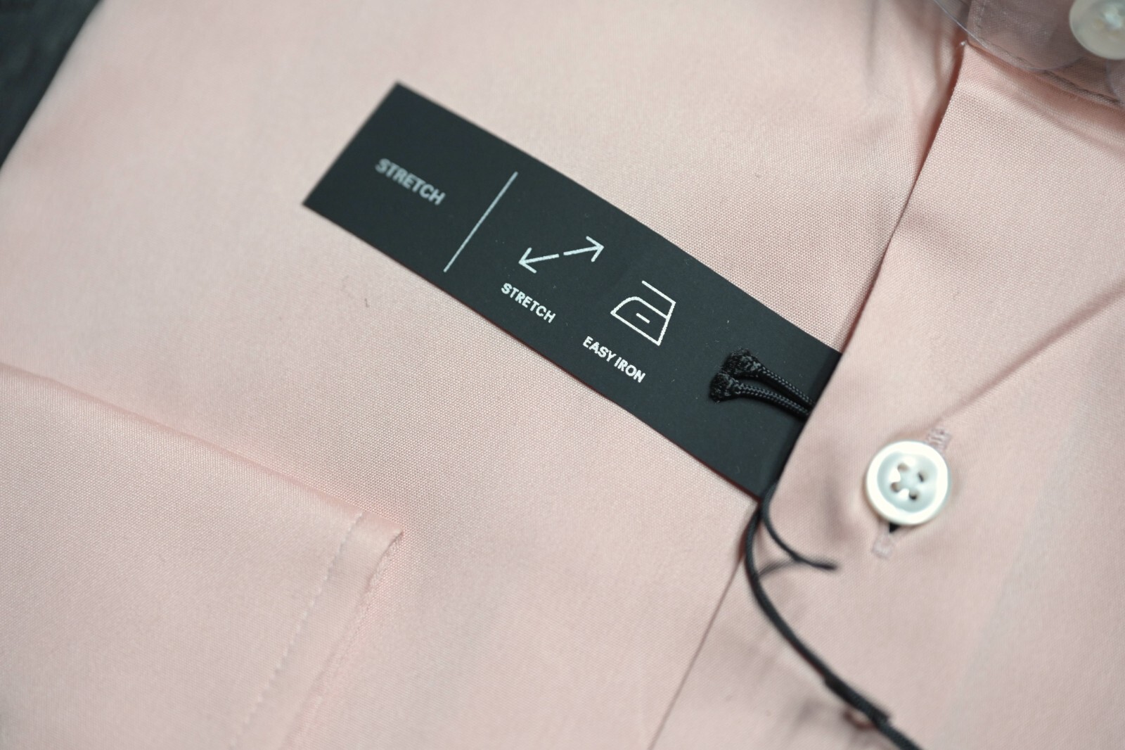 HUGO BOSS Uomo Hank Slim Fit Performance Elasticizzato Cotone Rosa Camicia 41 16 Item image 4